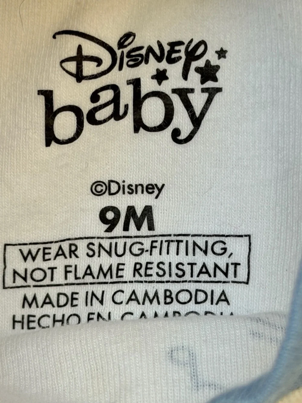 Disney Baby White and Black Printed Infant Top